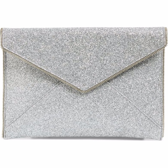 rebecca minkoff glitter clutch